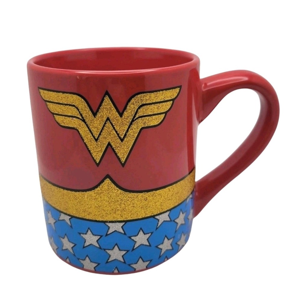 Wonder Woman Ceramic Coffee Mug 14 oz - DC Comics Superhero Vintage-Style